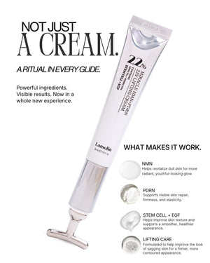 PrettySkin Lamelin PH’s Lamole 22% Simple Skin Care Enzyme Cream in a clean white tube.
