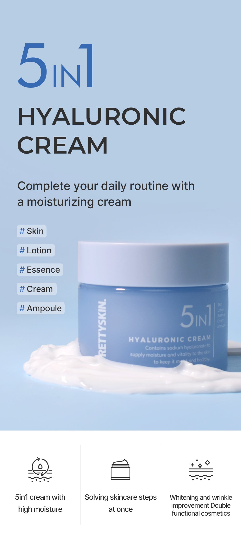 PRETTYSKIN 5IN1 HYALURONIC CREAM
