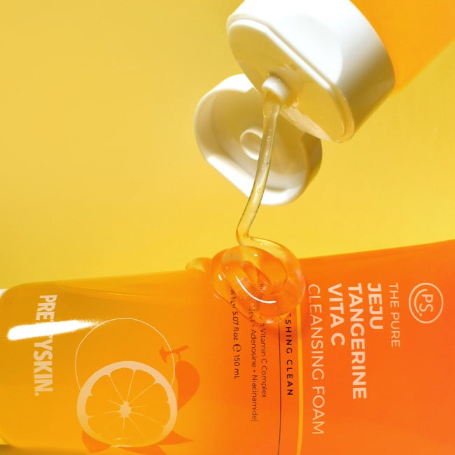 THE PURE JEJU Tangerine Vita C Cleansing Foam