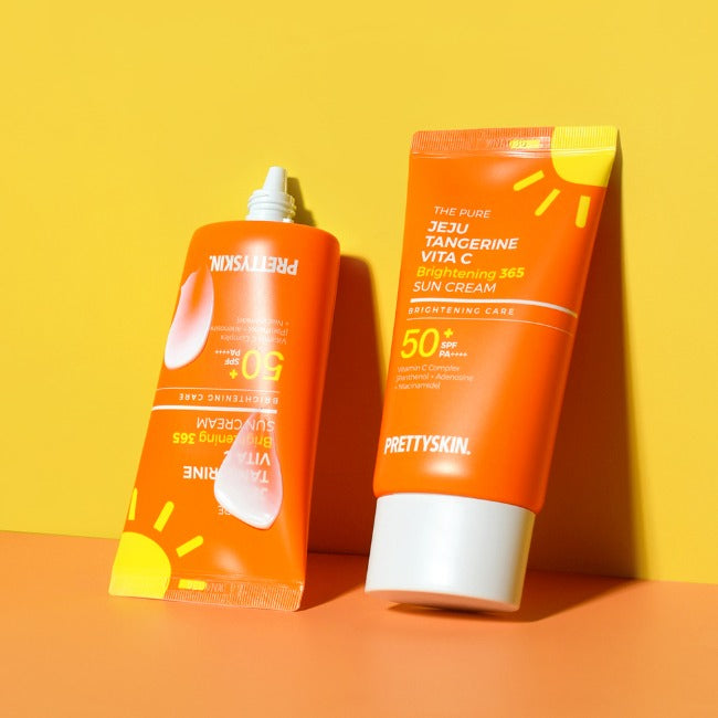THE PURE JEJU Tangerine Vita C Brightening 365 Sun Cream